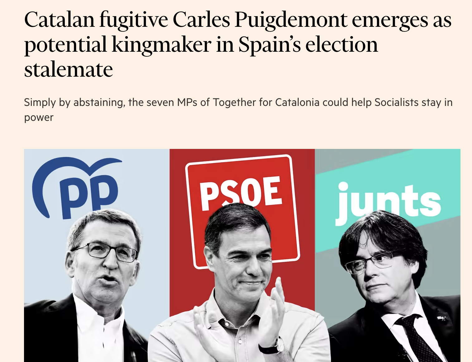 Financial Times un «prófugo es la pieza clave de las elecciones